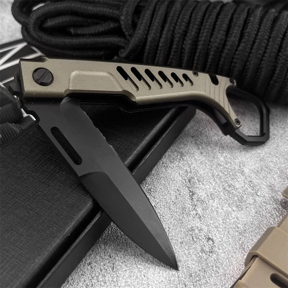 

Portable Hunting Tactical Pocket Folding Knife, N690 High-Hardness Steel Blade & Lightweight T6 Handle for Outdoor Survival