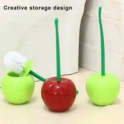 Cherry Shape Toilet Brush With Holder Bowl Long Handle Household Bathroom Cleaning Tool Cleaner And Base Storage Organization