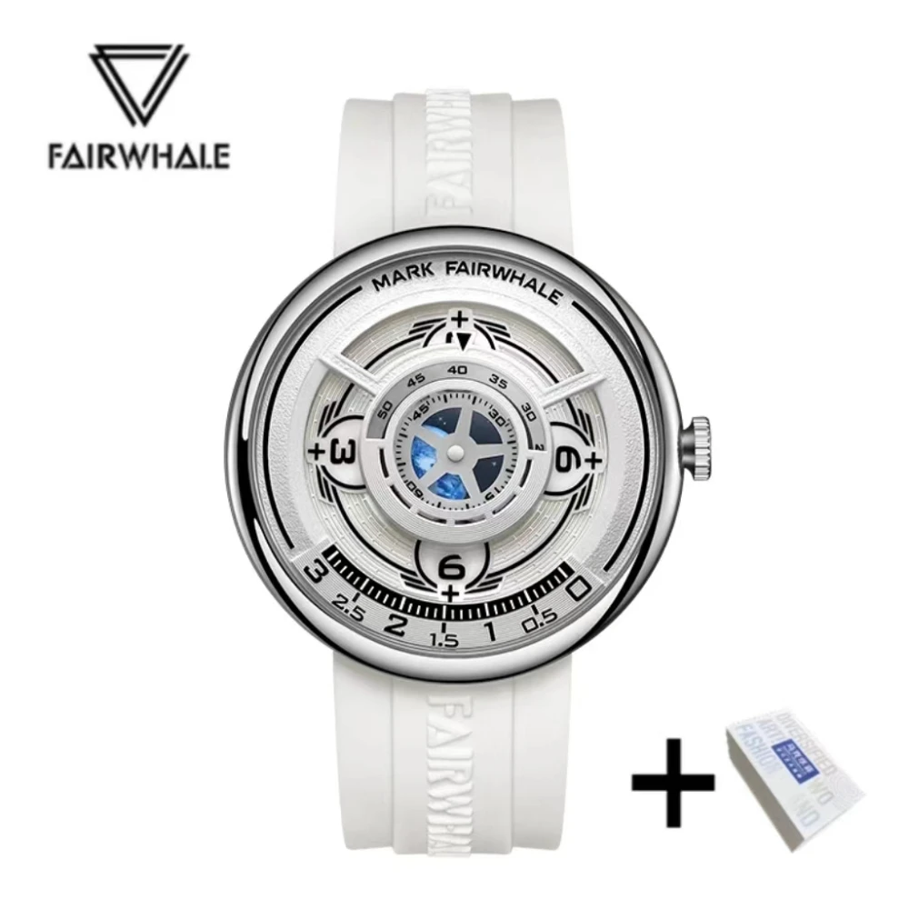 MARK FAIRWHALE 5990 New design Earth Watch Trend Earth Silicone Strap men watch Luminous Waterproof Quartz Watches for men Reloj