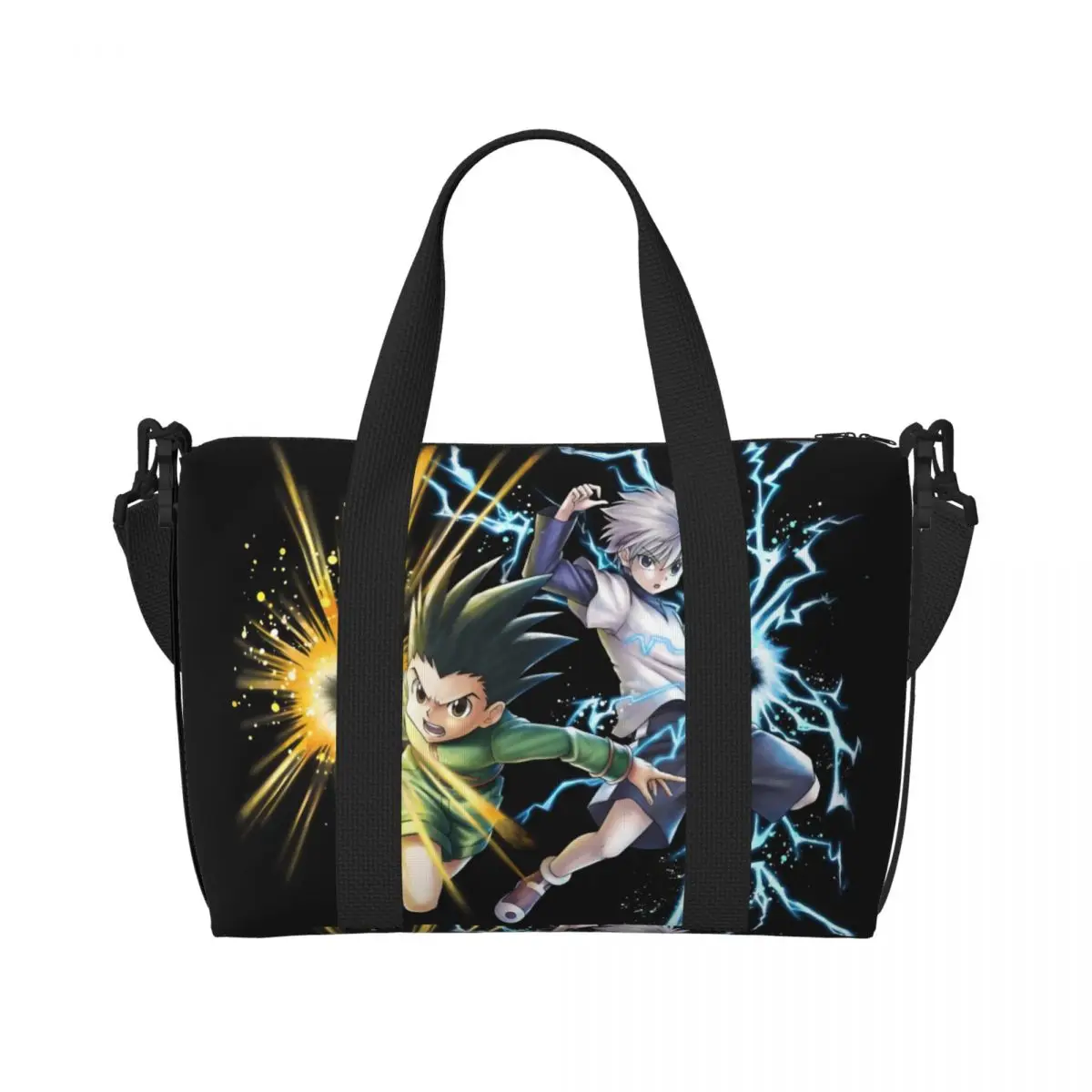 

Custom H-Hunters X Beach Tote Bag Women Extra Large Gym Carry On Japan Anime Cartoon Travel Shopping Bags