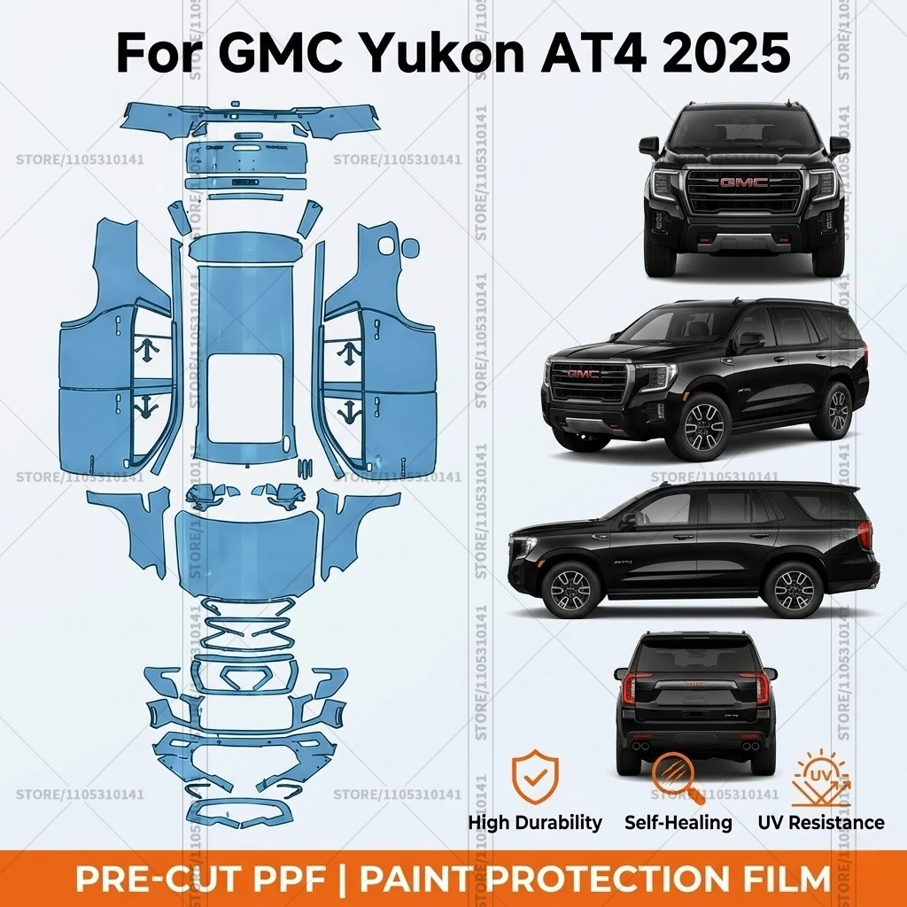 

Pre-Cut Paint Protection Film PPF Transparent Bumper Protector Automotive Clear Bra Car Film For GMC Yukon AT4 2025