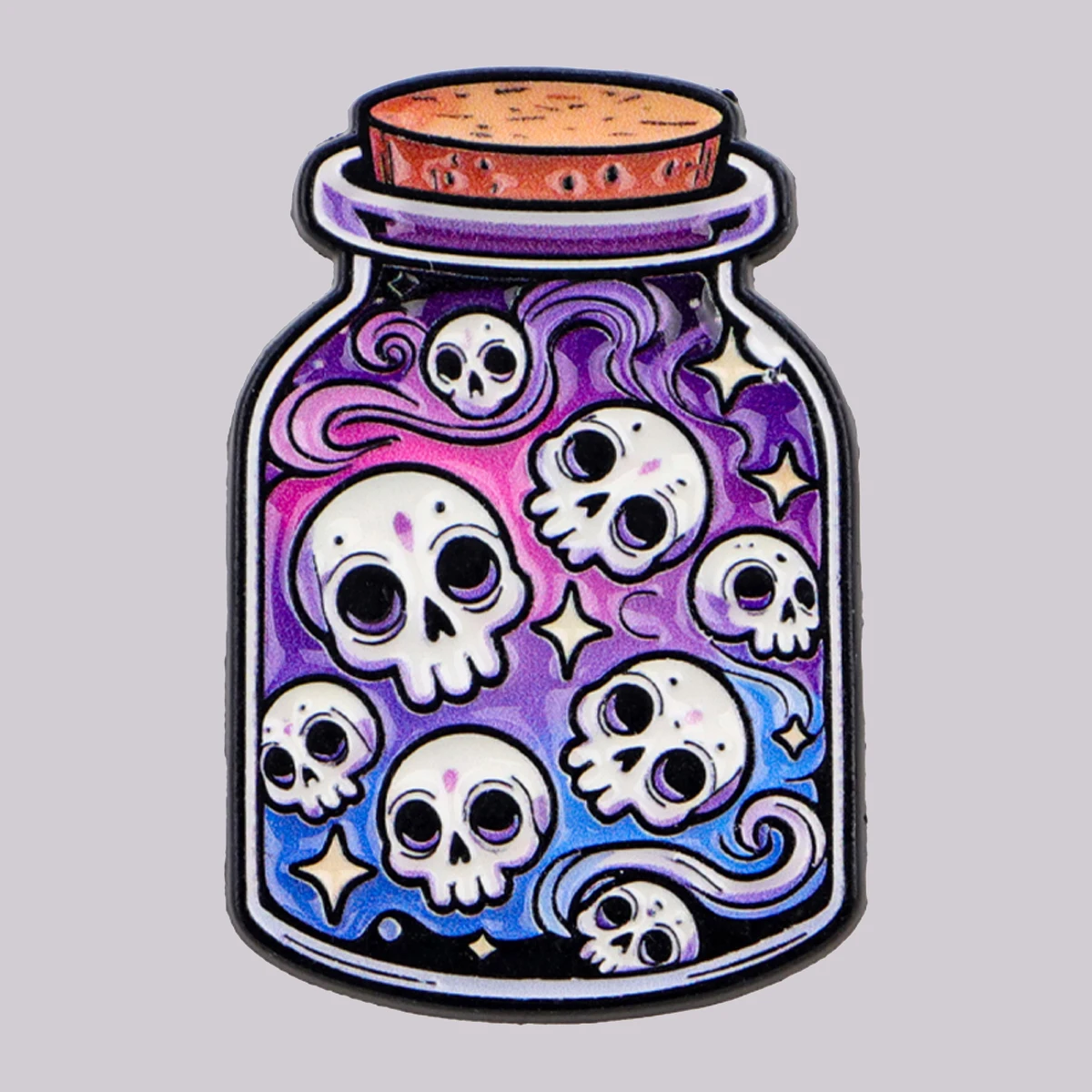 Pin esmaltado de poción de calavera, broche de esqueleto, alfileres de solapa, insignia en mochila, accesorios de ropa, joyería de Halloween, regalos para amigos