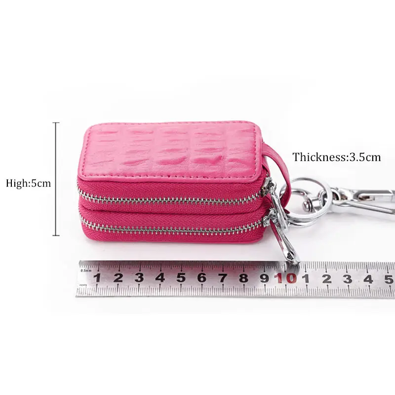 Mini Leather Keyrings Bag Practical Shockproof Reusable Leather Case Cover Suitable for Home Outdoor Daily Use