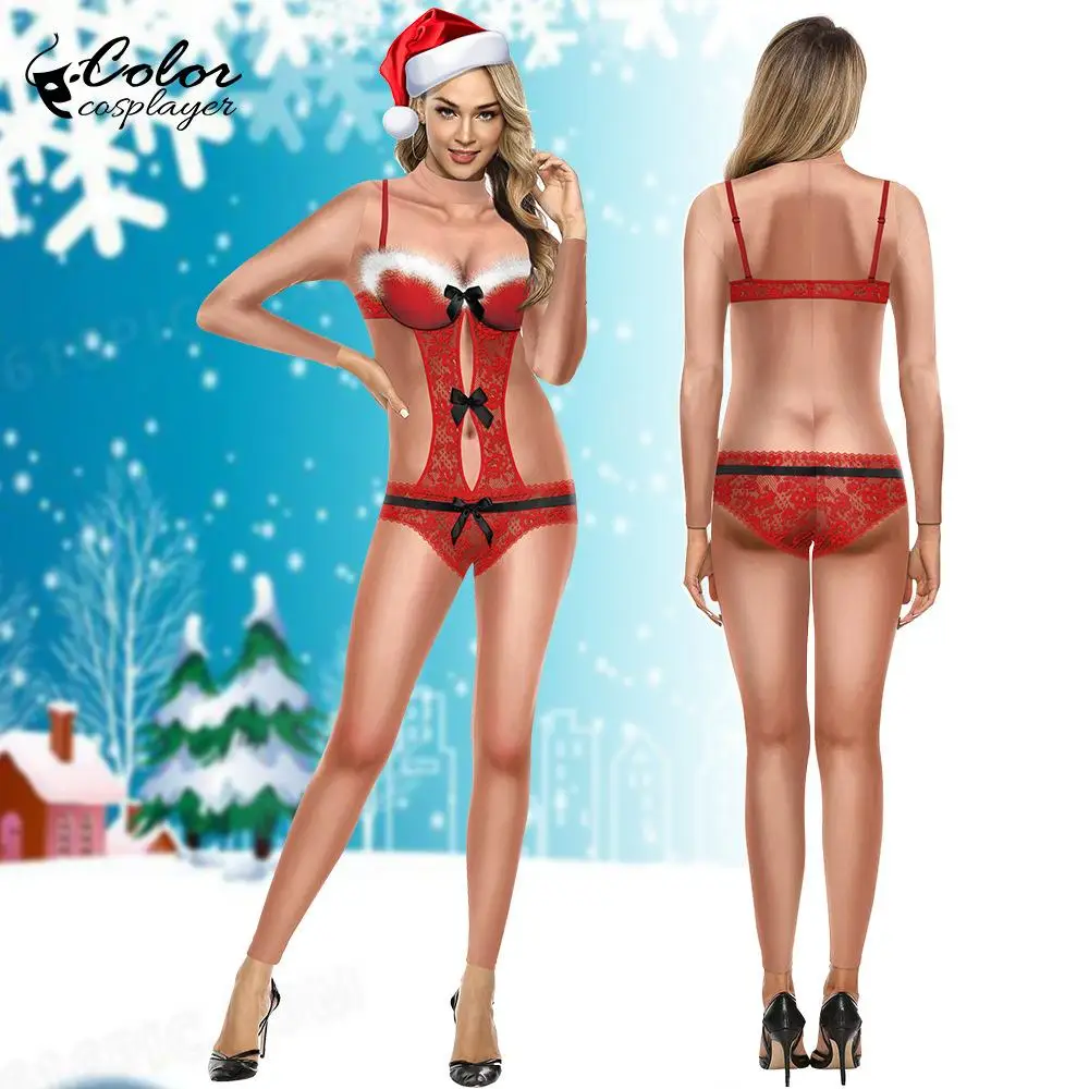 

Сексуальное рождественское боди, комбинезон, модные костюмы для косплея на Хэллоуин, боди из спандекса с 3D принтом, комбинезоны для рождественских девочек