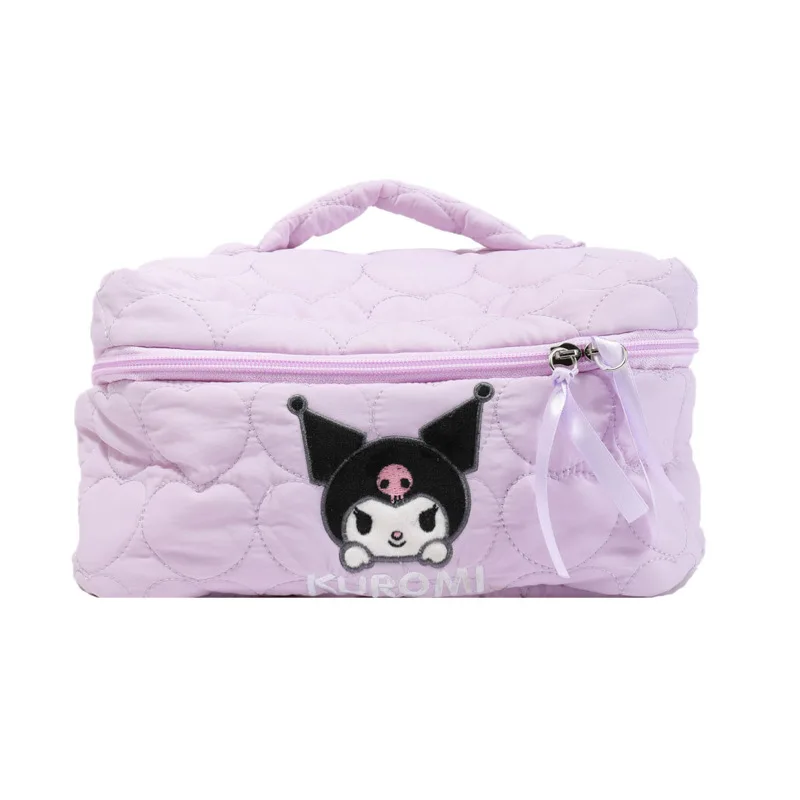 Sanrio Kuromi Soft Makeup Bag with Large Capacity and High Appearance Portable Travel Storage Bag