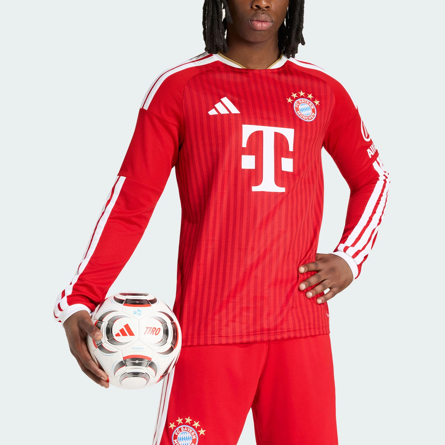 Adidas genuine FC BAYERN men's football sports long sleeved jersey JZ3102
