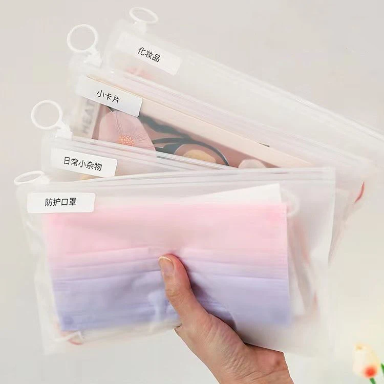 10/20 Pieces Clear Bag with Pull Tab for Home Brush Pen Stationery Accessories Storage Travel Sock Packaging Resealable