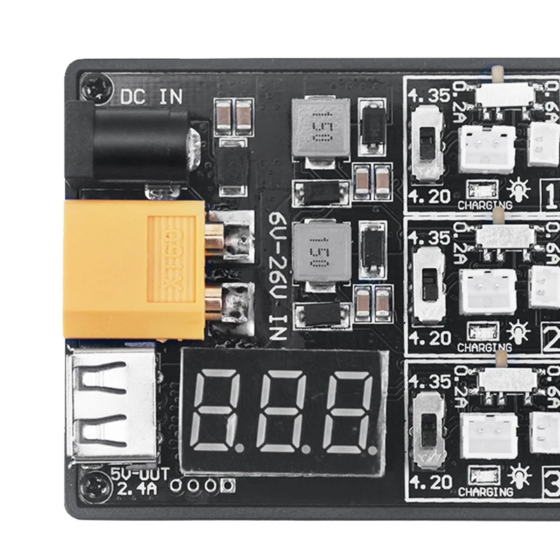 Lightweight And Portable 6IN1-1S Charger Lipo Lihv Charger Board For RC Toy Model Batteries RC Accessory