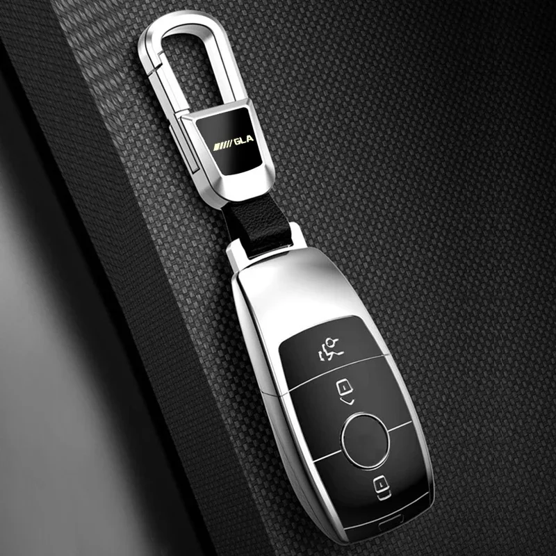 truck keychain Alloy Key chain leather key ring for Mercedes Benz AMG CLA CLK CLS GLA GLB GLC GLE GLK GLS GTS SLC SLK Auto view 4