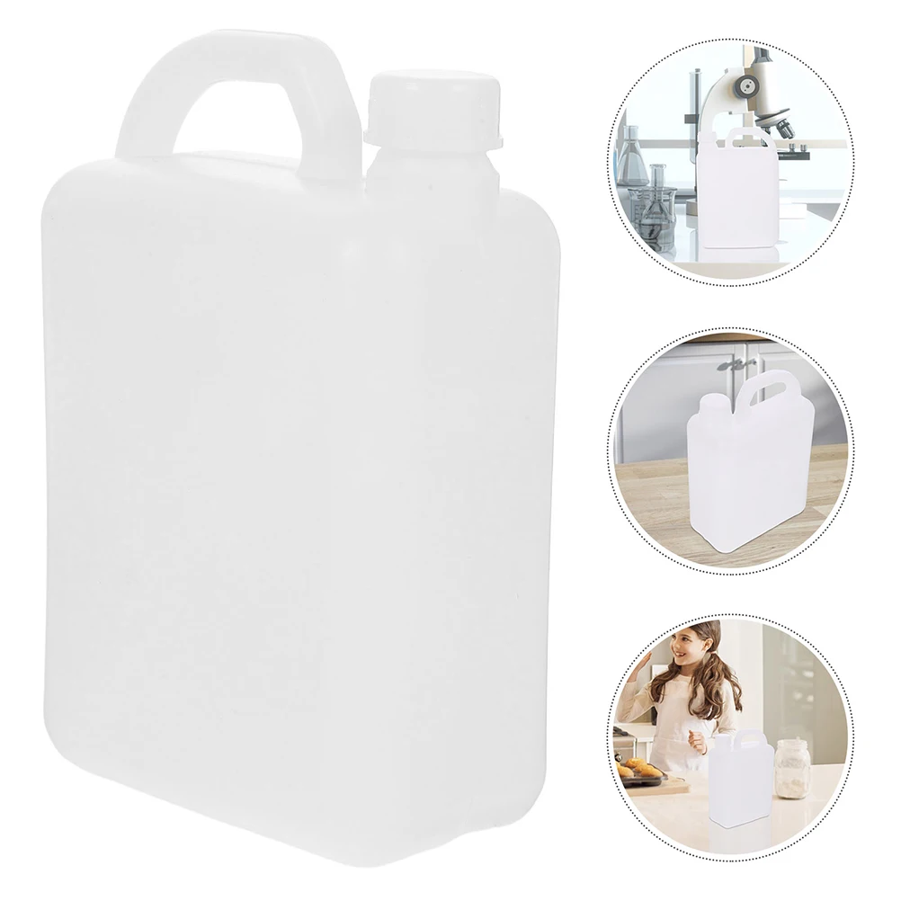 2 stks Plastic Platte Fles Waterkan Met Deksel Opslagcontainer Waterkan Opslagcontainer Met Ergonomisch Handvat Voor Watersaus
