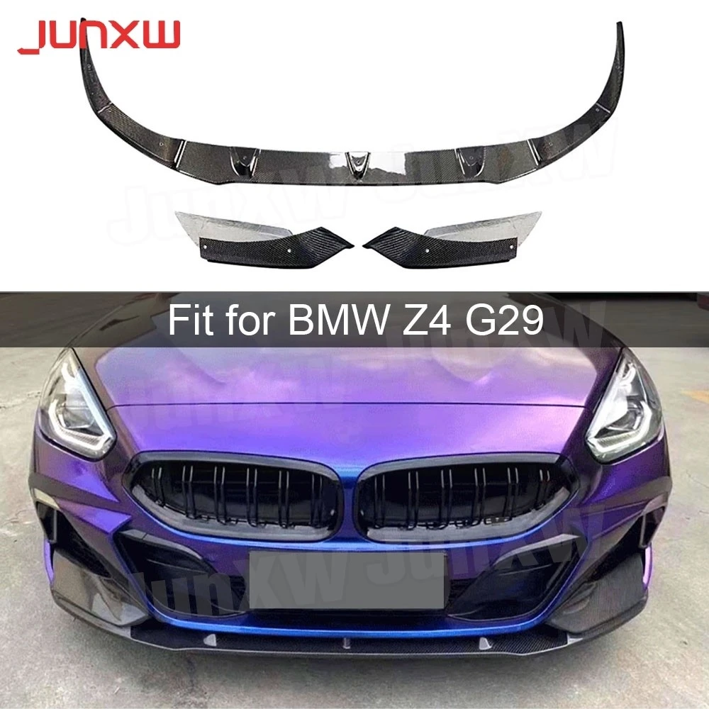 

Carbon Fiber Front Bumper Lip With Splitters for BMW Z4 G29 M Sport 2019 2020 2021 Front Bumper Splitters Lip Chin Spoiler