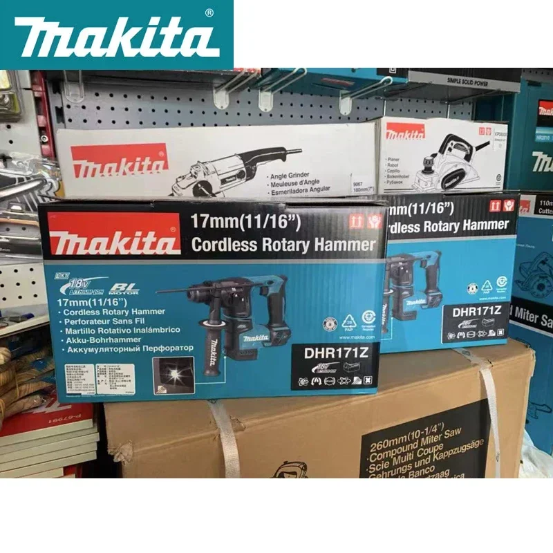 Imagem -06 - Makita-broca de Impacto de Martelo Elétrico Recarregável Brushless Sds Plus Broca de Impacto Li-ion Lxt sem Fio Dhr171 18v