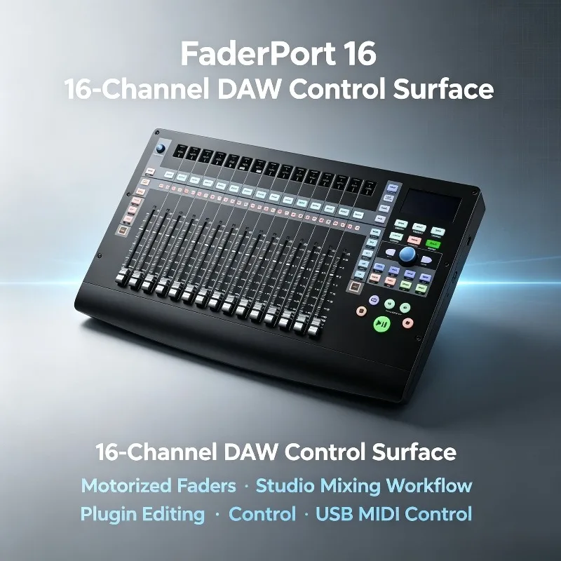 16 Channel Motorized Fader USB DAW MIDI Controller Studio Audio Mixing Control Surface For Professional Music Recording
