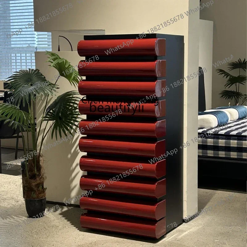 B178 Designer chest living room storage cabinet solid wood storage three bucket cabinet floor2936