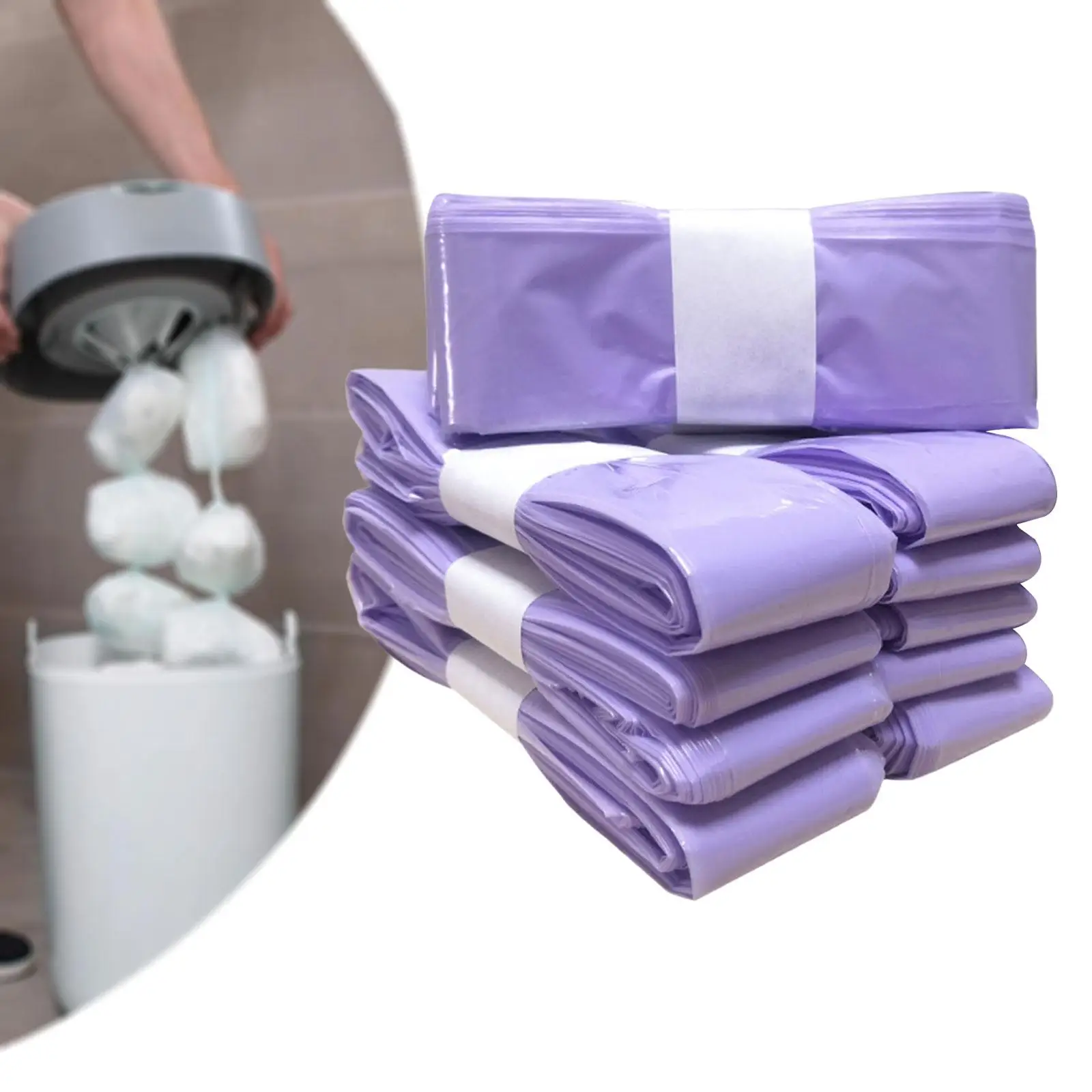 10x Baby Disposable Diaper Bags Sturdy Garbage Bags Thick Diaper Pail Refills for Dirty Diaper Camping Travel Kitchen Bathroom