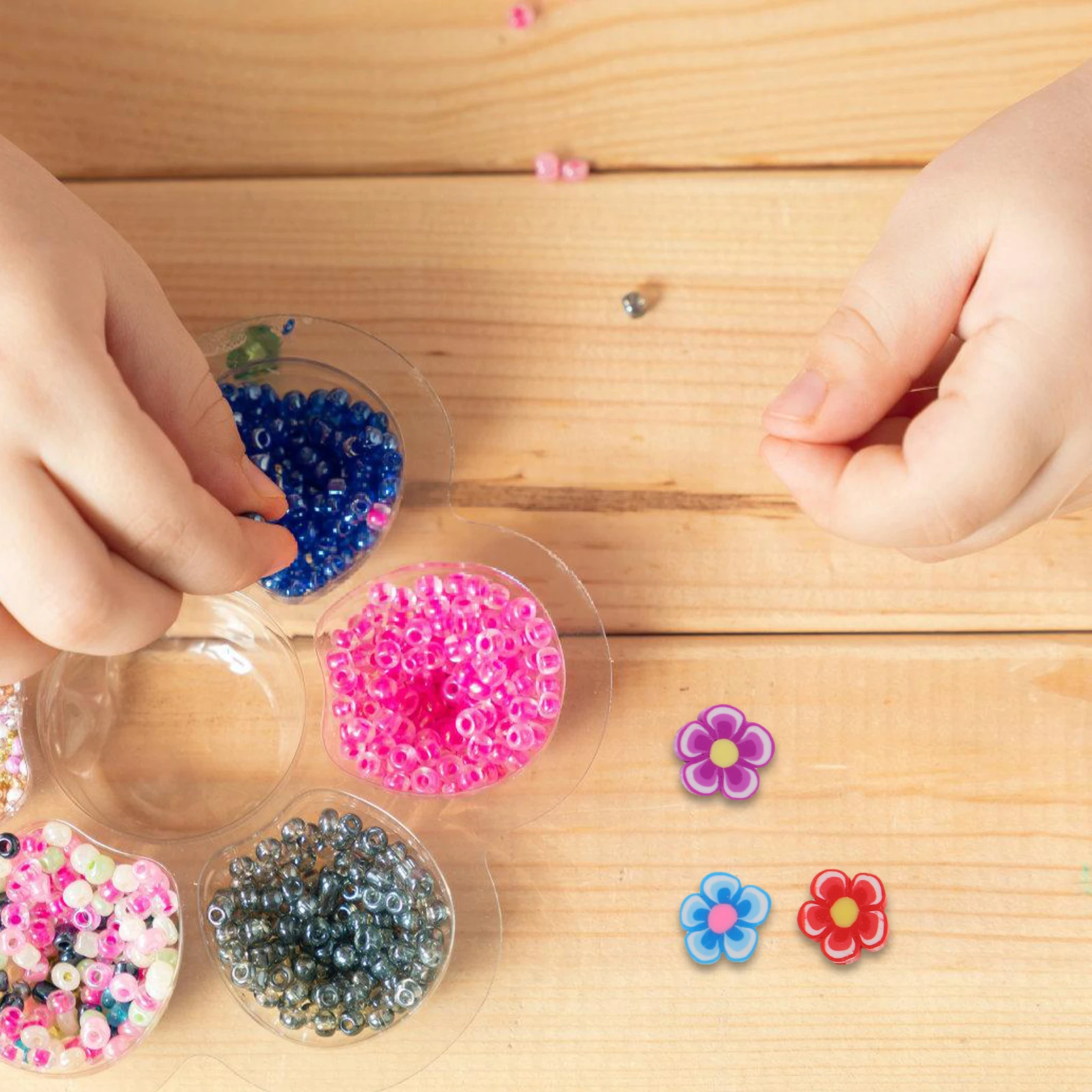 

200 Pcs Handmade Soft Ceramic Pendant Clay Mini Charm for Bracelets Polymer Cute Charms