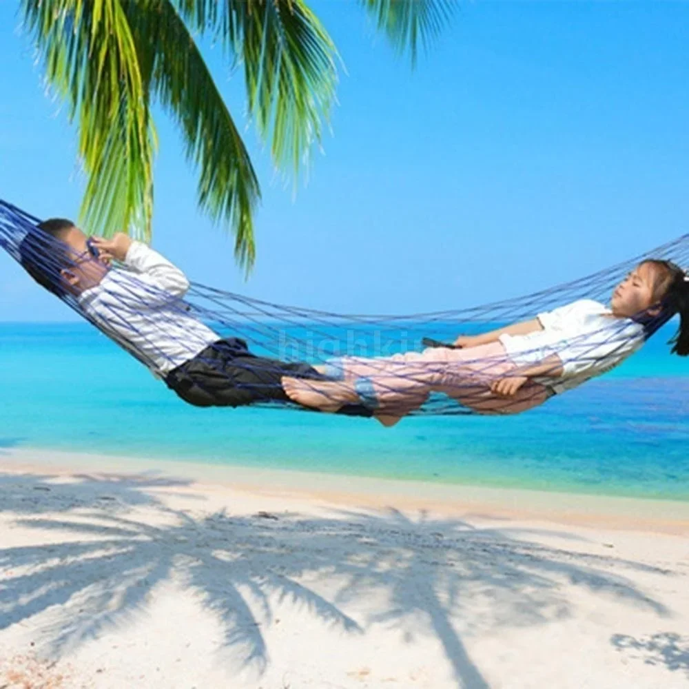 Outdoor Sport Hammock Net Mesh Bed Nylon Portable Camping Hammock Outdoor Swing