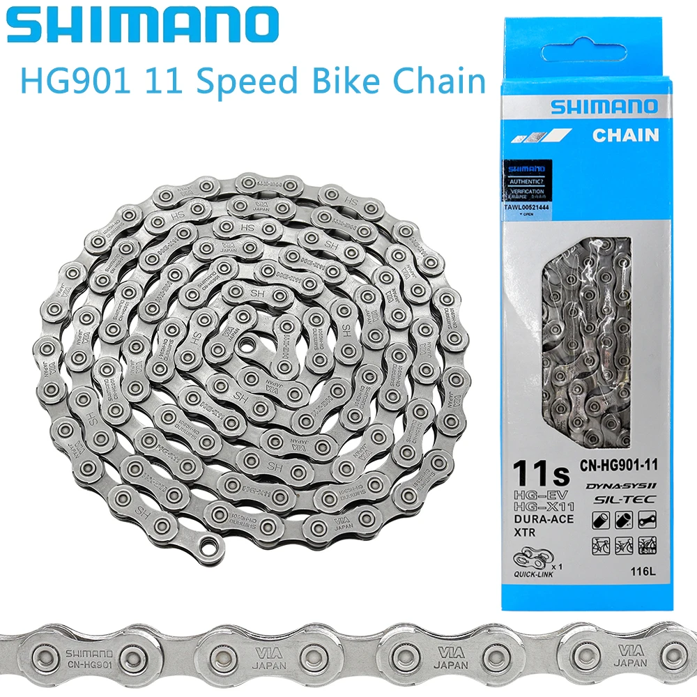 SHIMANO 11 Speed Bicycle Chain CN HG901 MTB Road Bike Chain 116L 11v Current Chain with Quick Link Bicycle Accessories