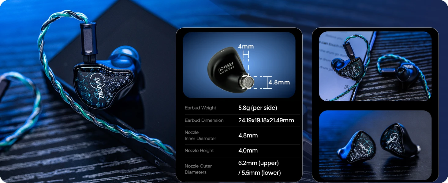 Linsoul ZiiGaat x Hangout.Audio: Odyssey 2 1DD + 3BA Hybrid-IEM-Kopfhörer mit echten Knowles Balanced Armature-Treibern – Detail 6