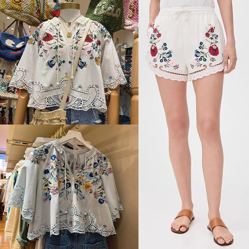 

Ранняя осень, новинка, толстая вышивка с цветочным принтом, круглая толстовка с капюшоном Ne Tie Dye, комплект из смеси хлопка и льна...