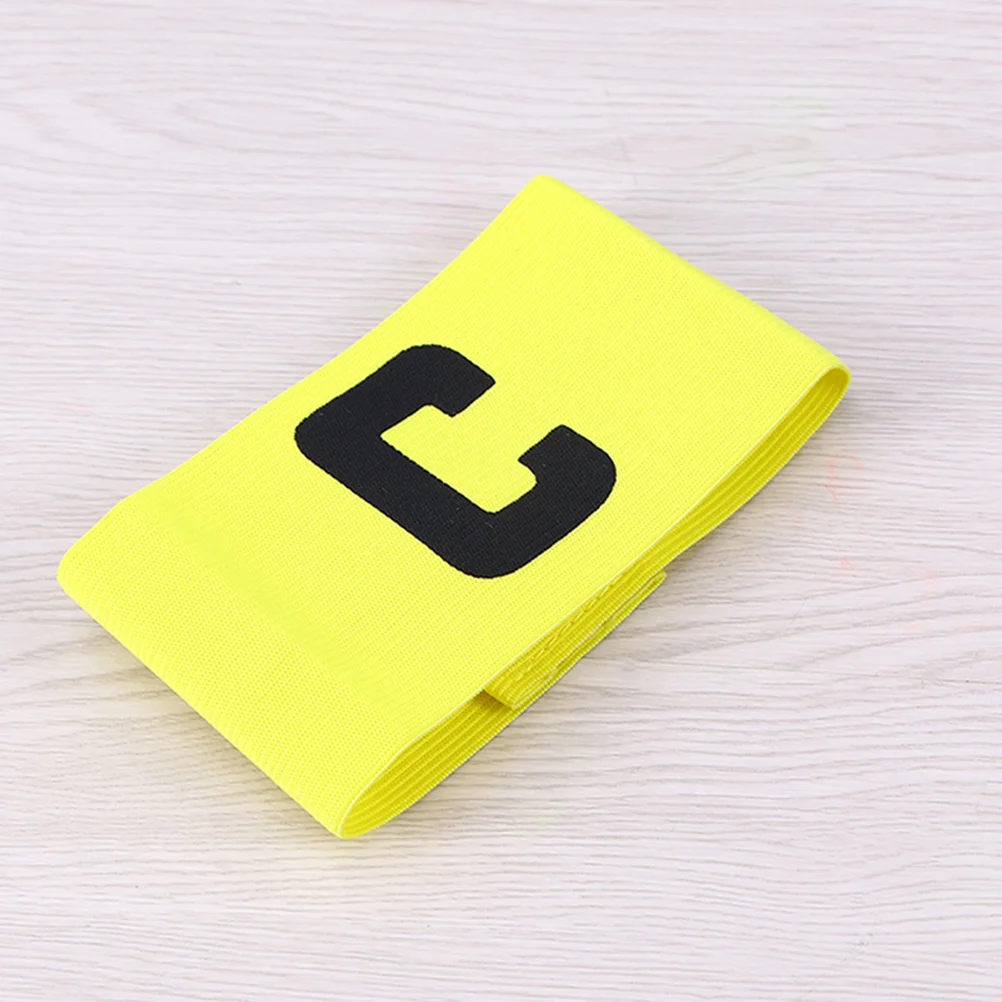 3 Pcs Football Training Supplies Captain C-label Armband Yellow Adjustable Soccer Supply Major Rugby Bands for Nylon Practical