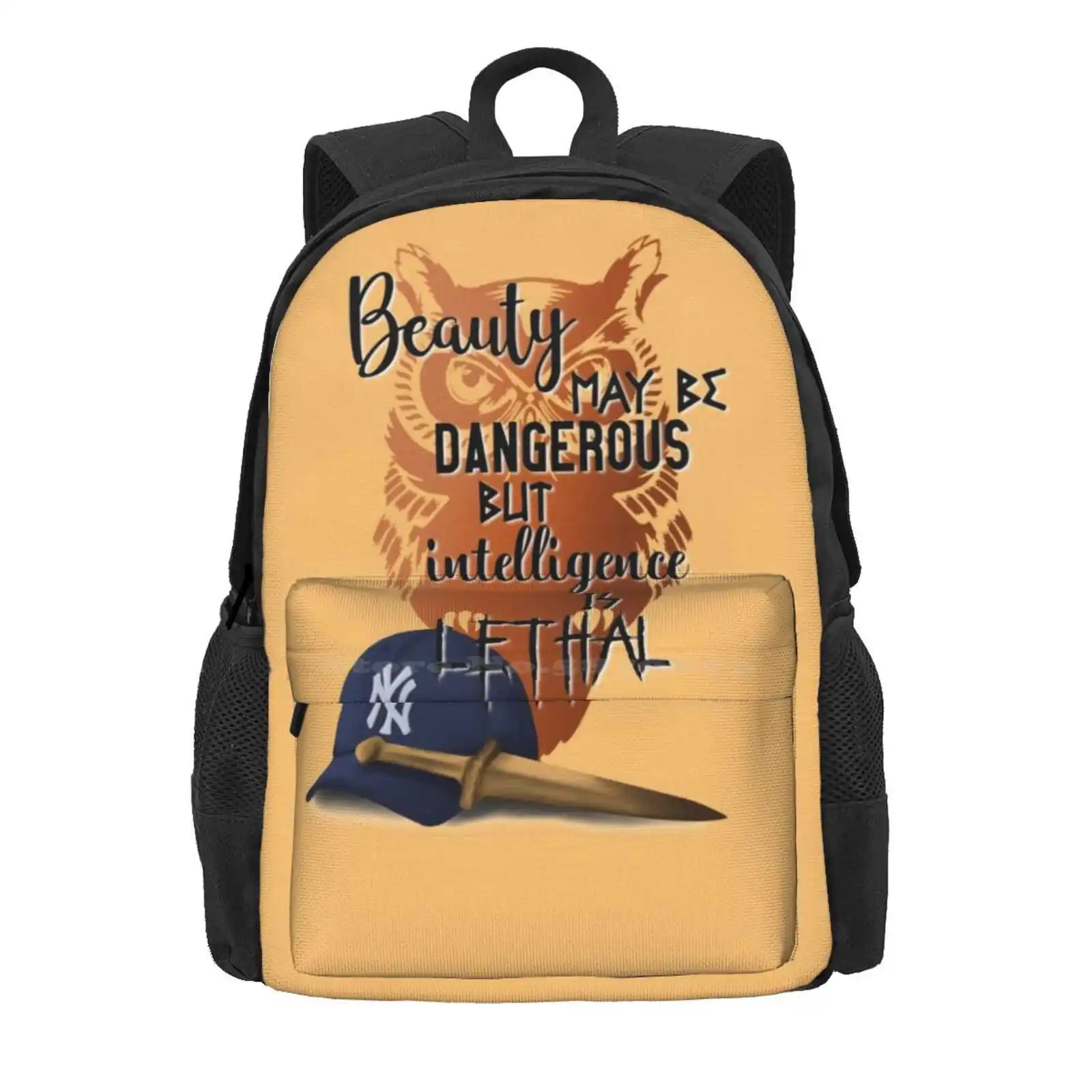 Intelligence Is Lethal - Percy Jackson Quotes Hot Sale Schoolbag Backpack Fashion Bags Annabeth Chase Lethal Intelligence