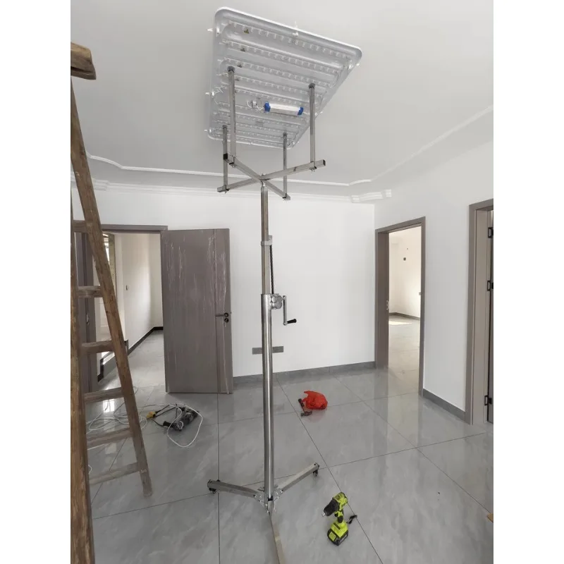 Multifunctional Lamp Mounting Bracket Lifting Stable Triangular Base Mobile Thickened Stainless Steel Studio Light Stand Holder