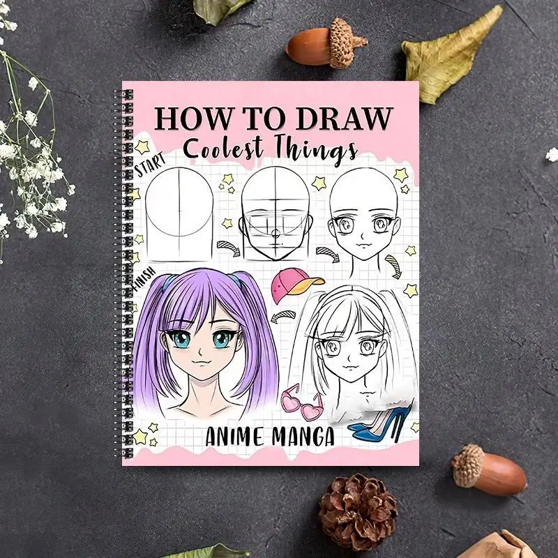Anime Manga Sketching Tutorial Guide - How to Draw the Coolest Characters English Book