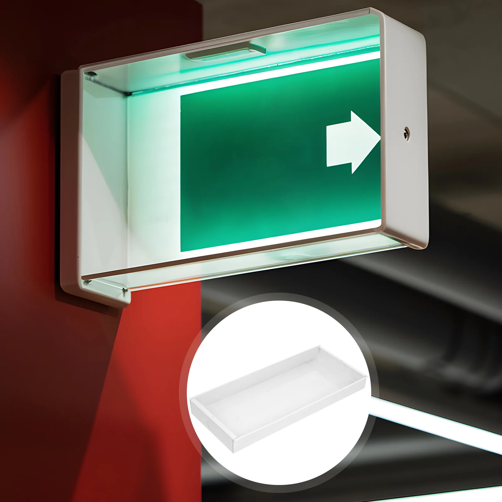 

Embedded Sign Light Bottom Box Durable Waterproof LED Emergency Covers Flush Mount Recessed Garage Door Mail Slot Display Base