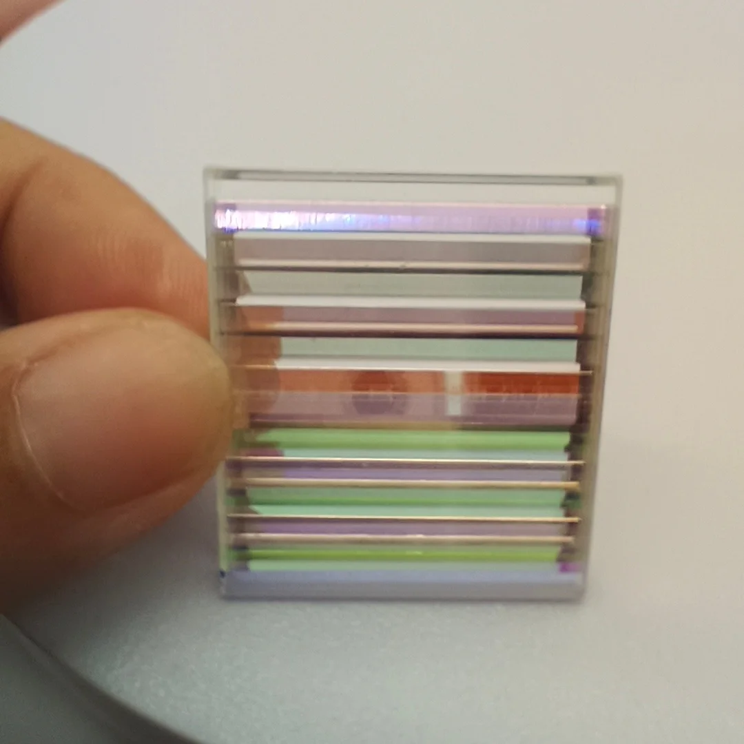 Rectangle Dichroic Prism 5pcs 25-50mm Defective Projector Prisms Decorative Optical Glass for Decoration Art DIY Design Research