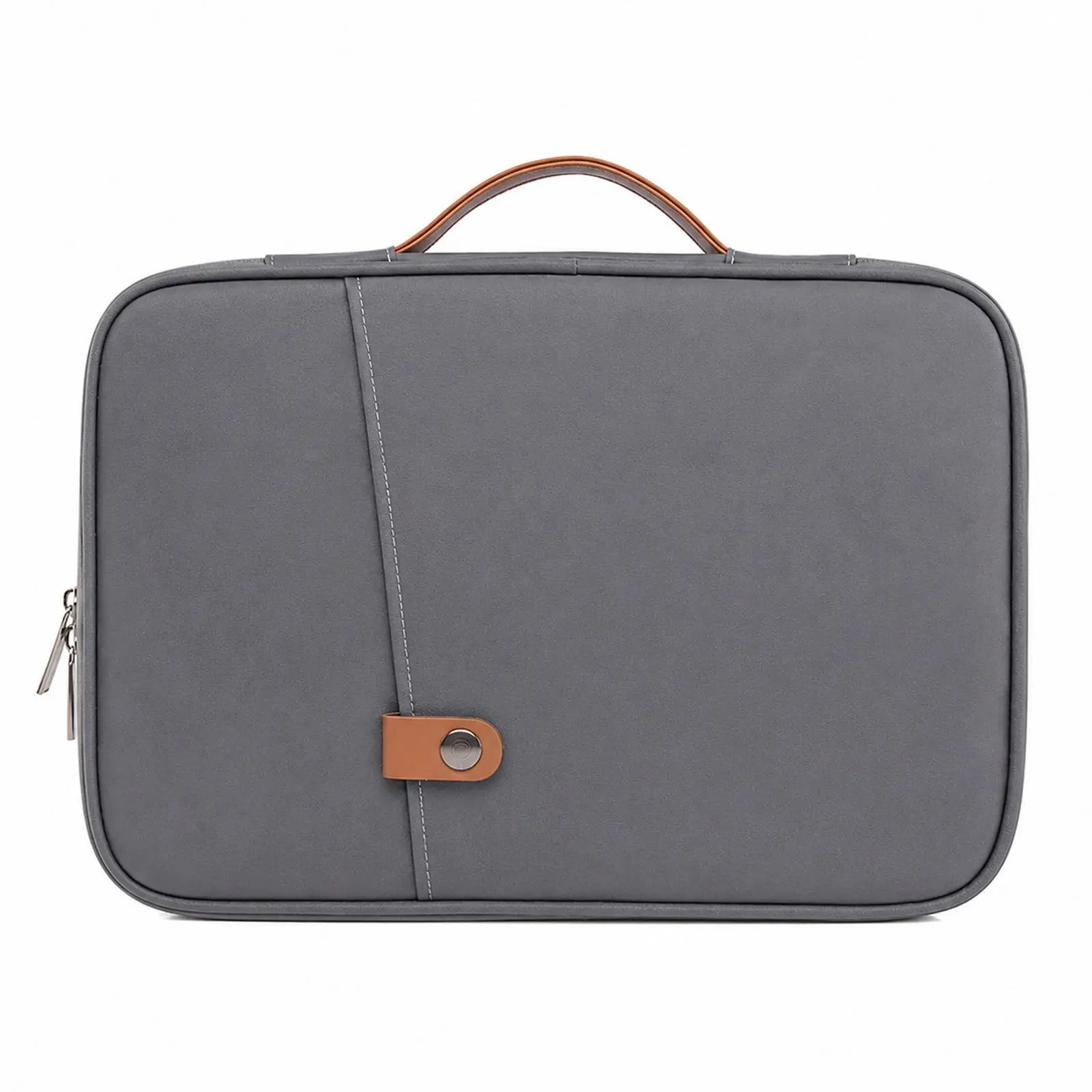 180 Degree Open Tablet Sleeve Bag With Front Pocket Handheld Carrying Case, Size: 13.3/14 inch(Gray)