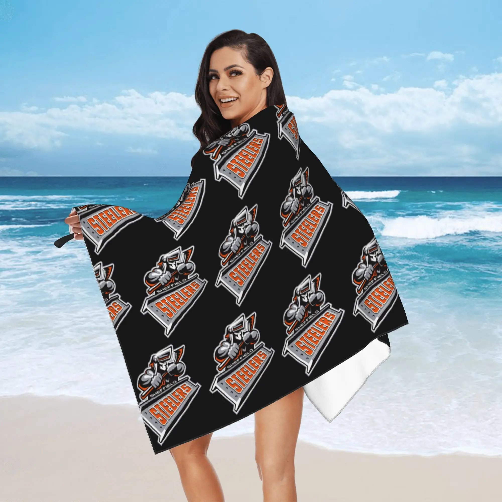 The Sheffield Steelers Beach Towel Soft Microfiber Quick Dry Absorbent Quick Towels For Swimming
