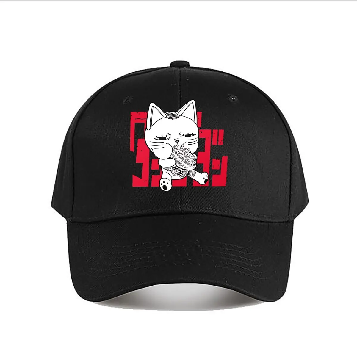 Cat Eating Ramen Japanese Graphic Baseball Cap Fashion Men Sunhat Women's Outdoor Sports