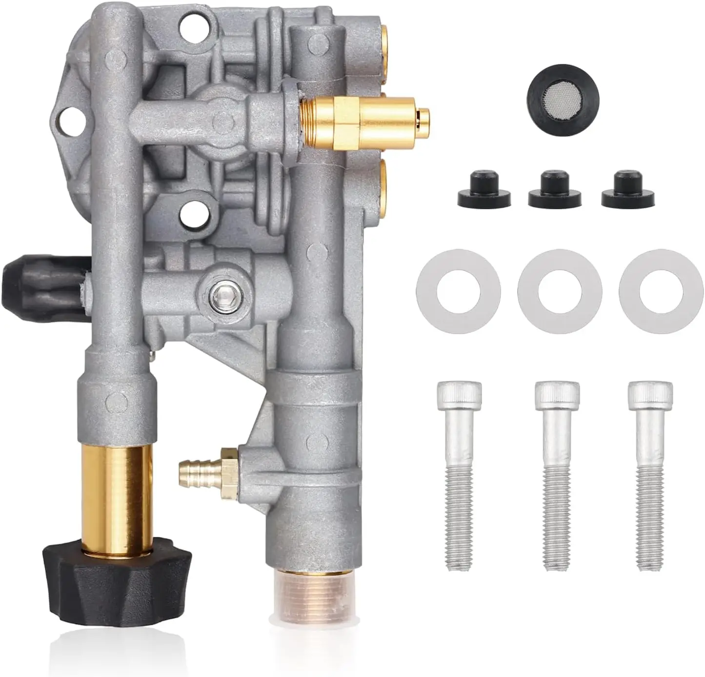 

High Pressure Washer Pump Manifold Compatible with Axial Cam Models, Replacement for 510020 and 520006