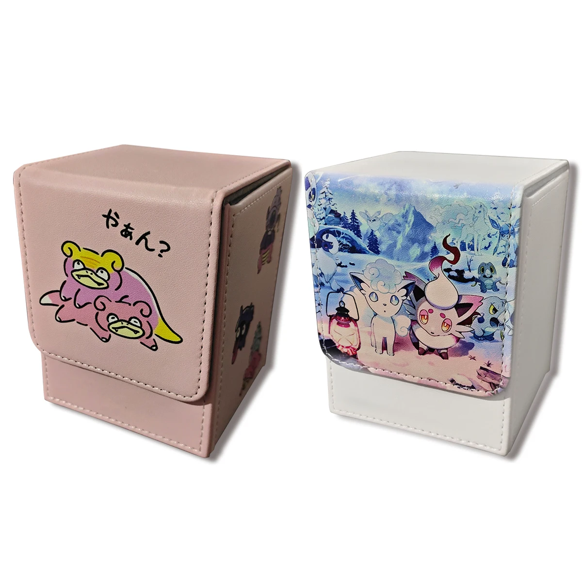 

Diy New Cartoon Ptcg Slowpoke Cute Card Storage Box Ws Opcg Ygo Ptcg Vulpix Leather Collection Card Protection Box Gift Toys