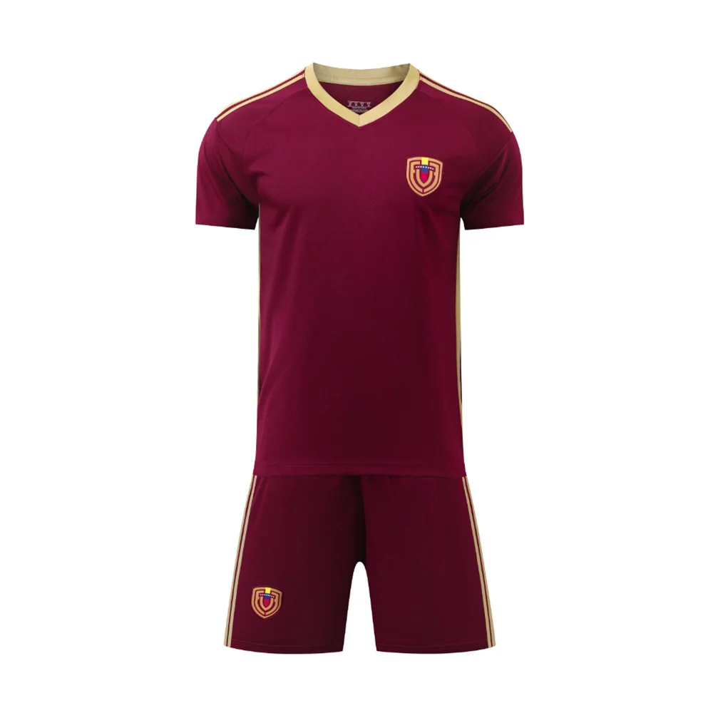 Parenting children's sport set boy girl  Venezuela Fans shirt Training wear men and kids games football kits Leisure Uniforms