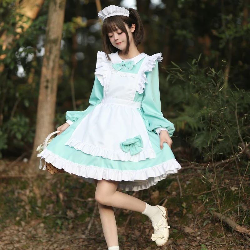 Christmas Cosplay Costume Maid Cute Sweet Long-sleeved Stage Party Coffee Shop Comic Show Performance Girl Cosplay Costume