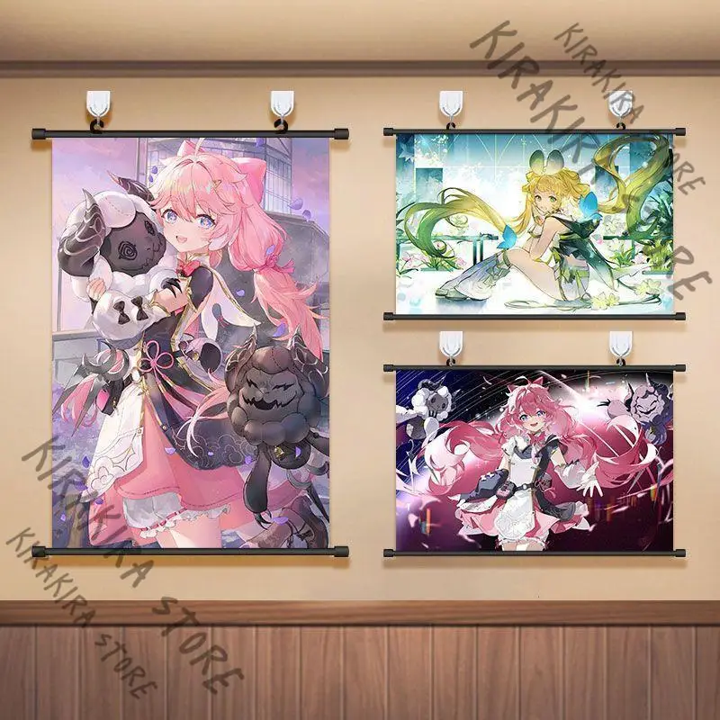 

Wuthering Waves Encore Verina Anime Scroll Mural Hanging Picture Poster Placard Cosplay Dormitory Playbill Decorative Pictures