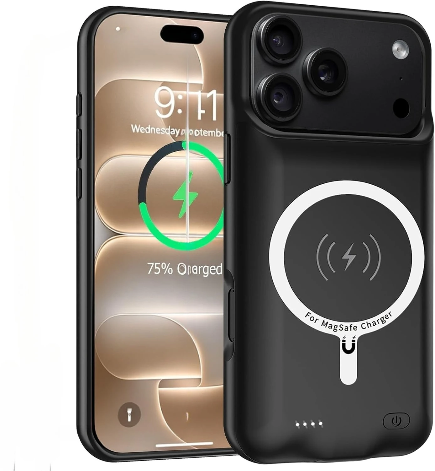 Battery Case for iPhone 18 Pro,10000mAh Rechargeable Portable Extended Charger Case Wireless Charging for iPhone 17 Pro