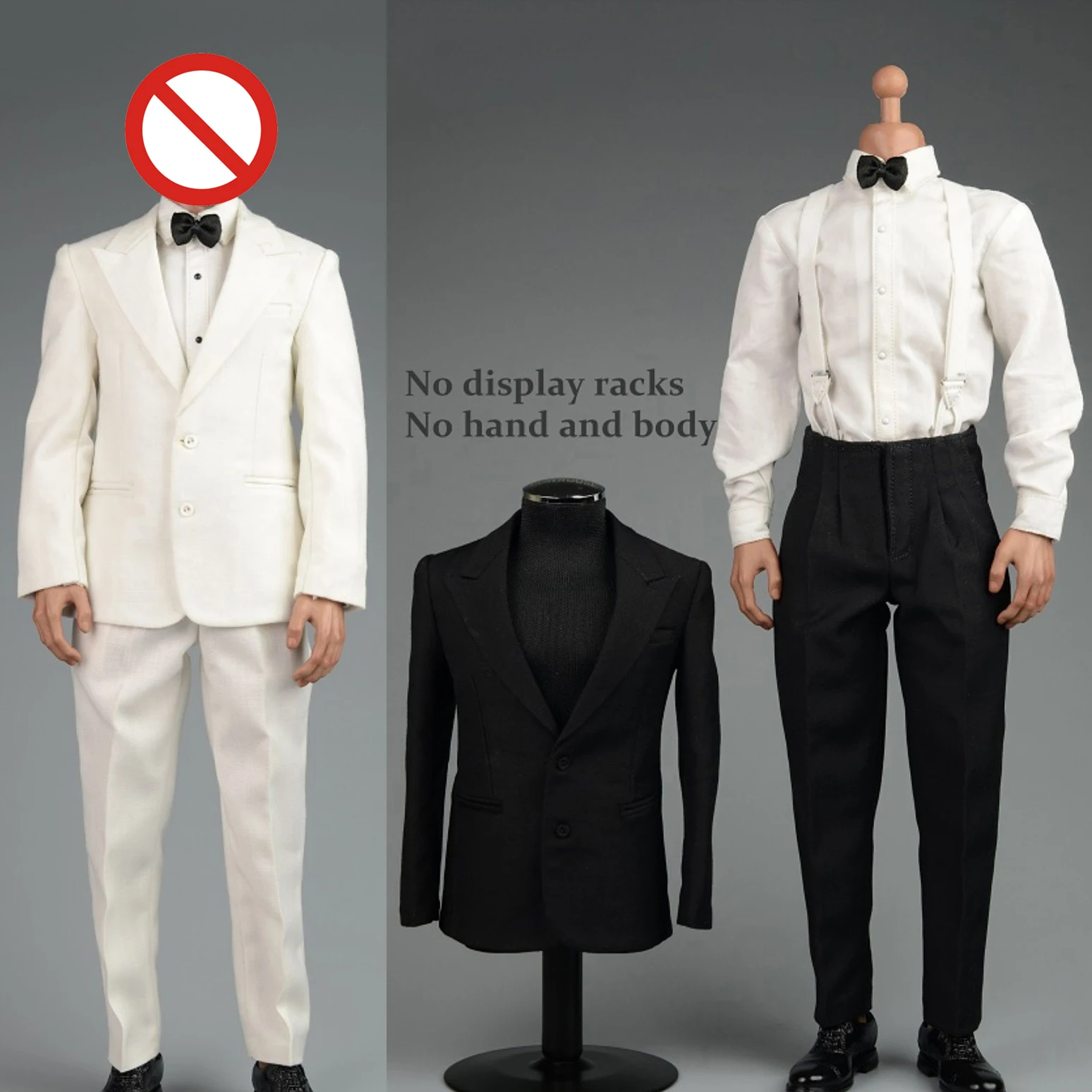 VORTOYS V1009 1/6 Formal Black Tuxedo Gentleman Suits Clothes Model Fit 12