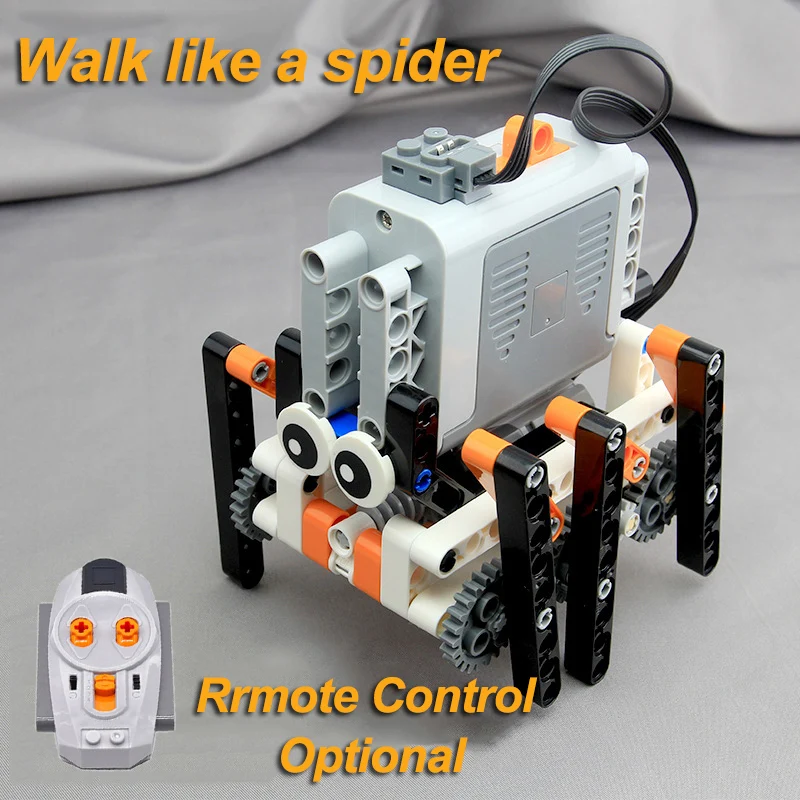 MOC 66844 Walking Hexapod Robot Building Blocks Set Bionic Technic Power Functions Motor STEM Education DIY Children's Toy Gift