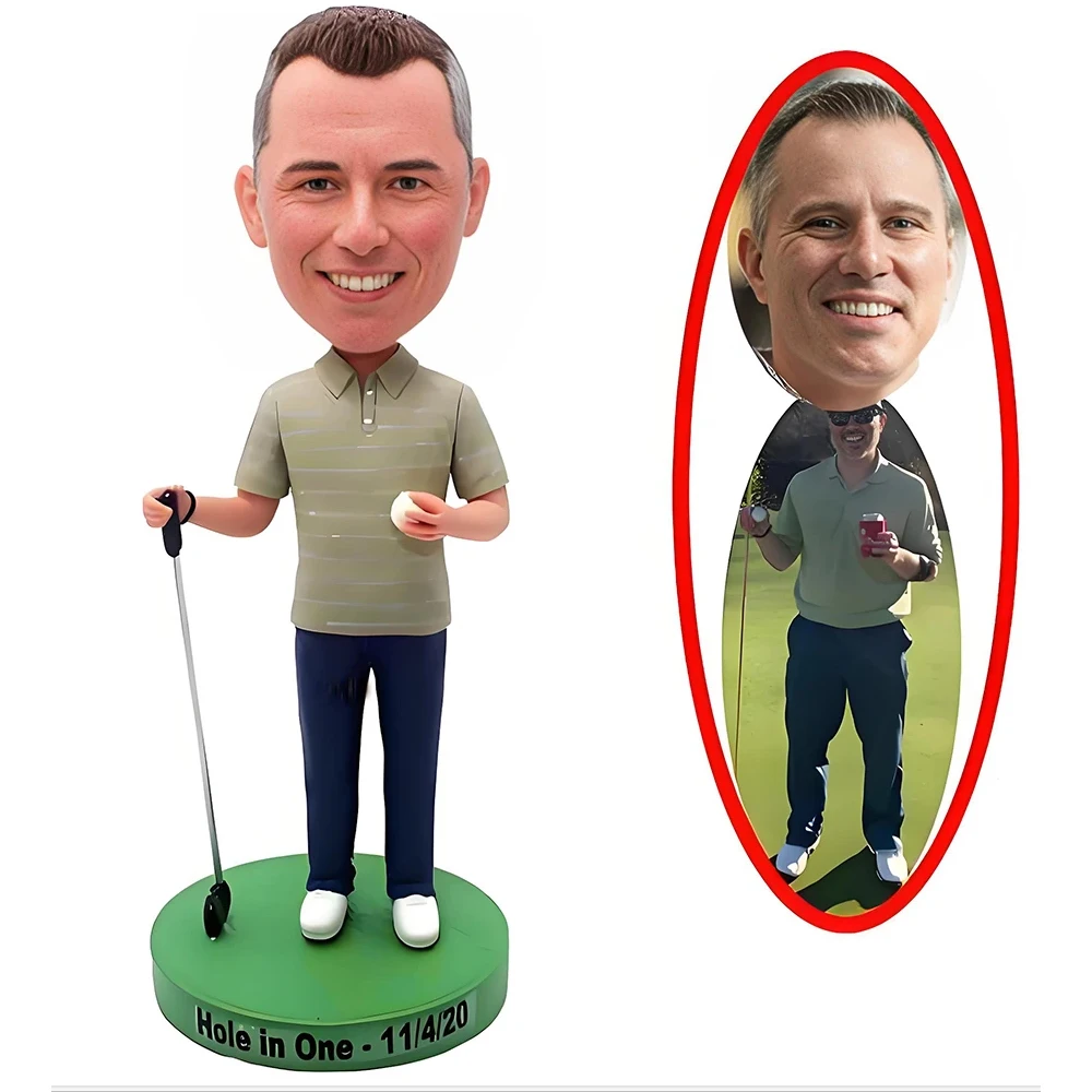 

Custom bobblehead, Casual Golf Handmade Sculpture Gift for Men, Boyfriends, Husbands, Grandchildren