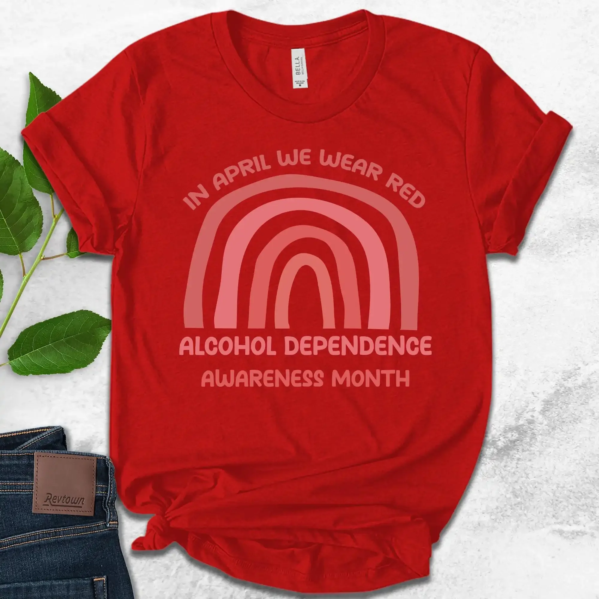 Alcohol Dependence Awareness T Shirt Family Fight Together SupporT Disease of the Month Recovery UMW509