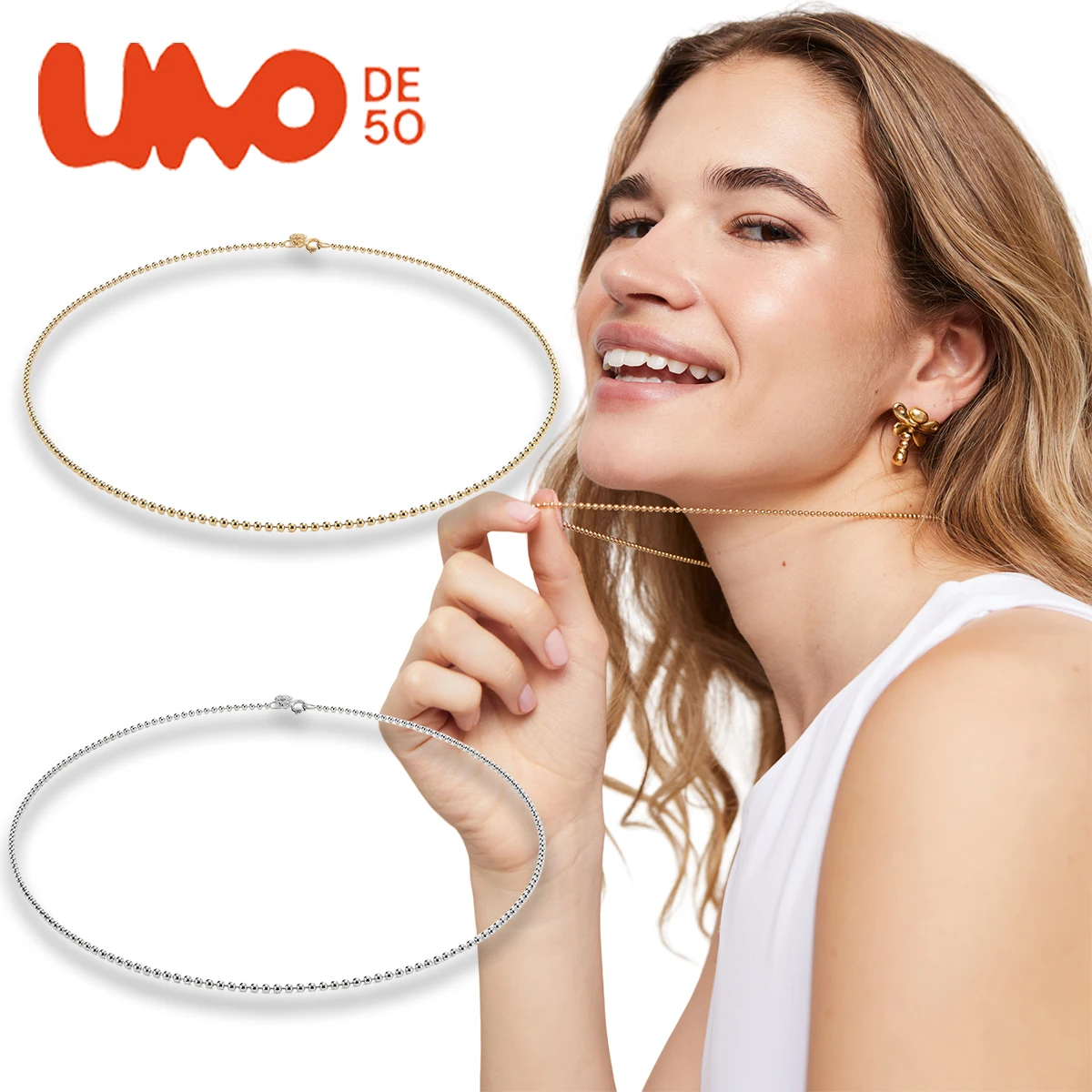 

UNODE50 necklace Minimalist circular plain circle necklace with a charming personality and trendy style