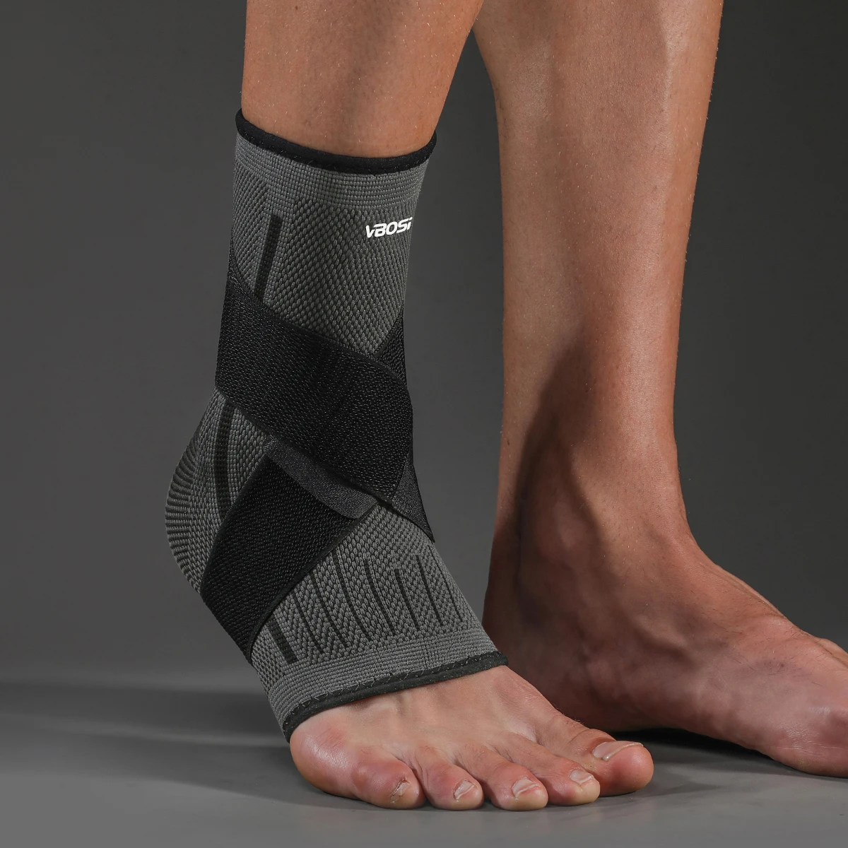 Suporte de tornozelo de compressão ajustável para homens e mulheres, cinta de tornozelo forte, proteção esportiva, 1 pc
