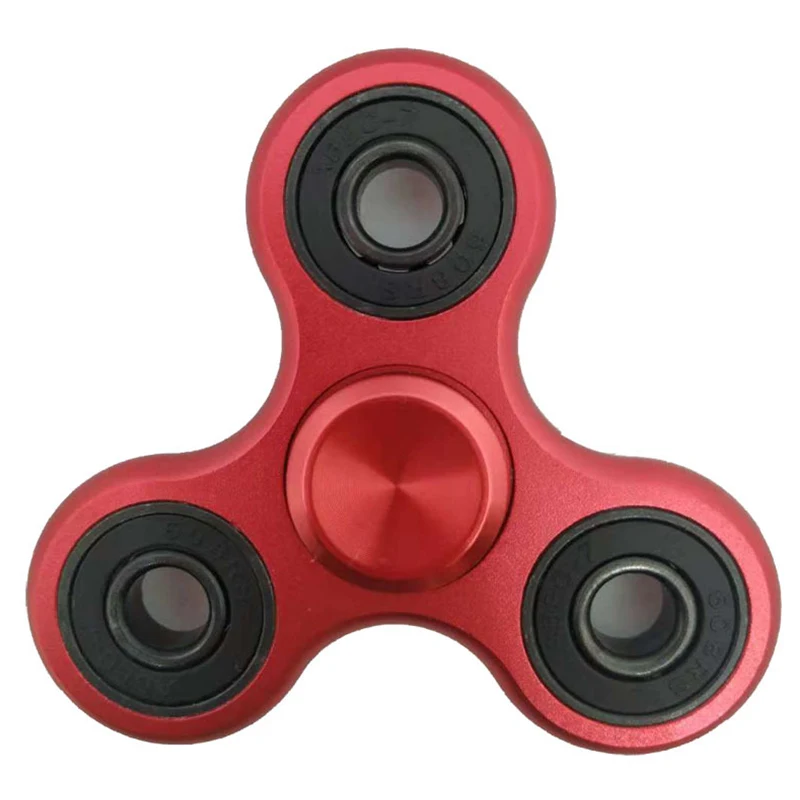 70mm Triangle Finger Aluminum Alloy Metal Spinner No Box R188 Bearing Turn for 3-4 Minutes Child Toys Decompression Toy Spinner