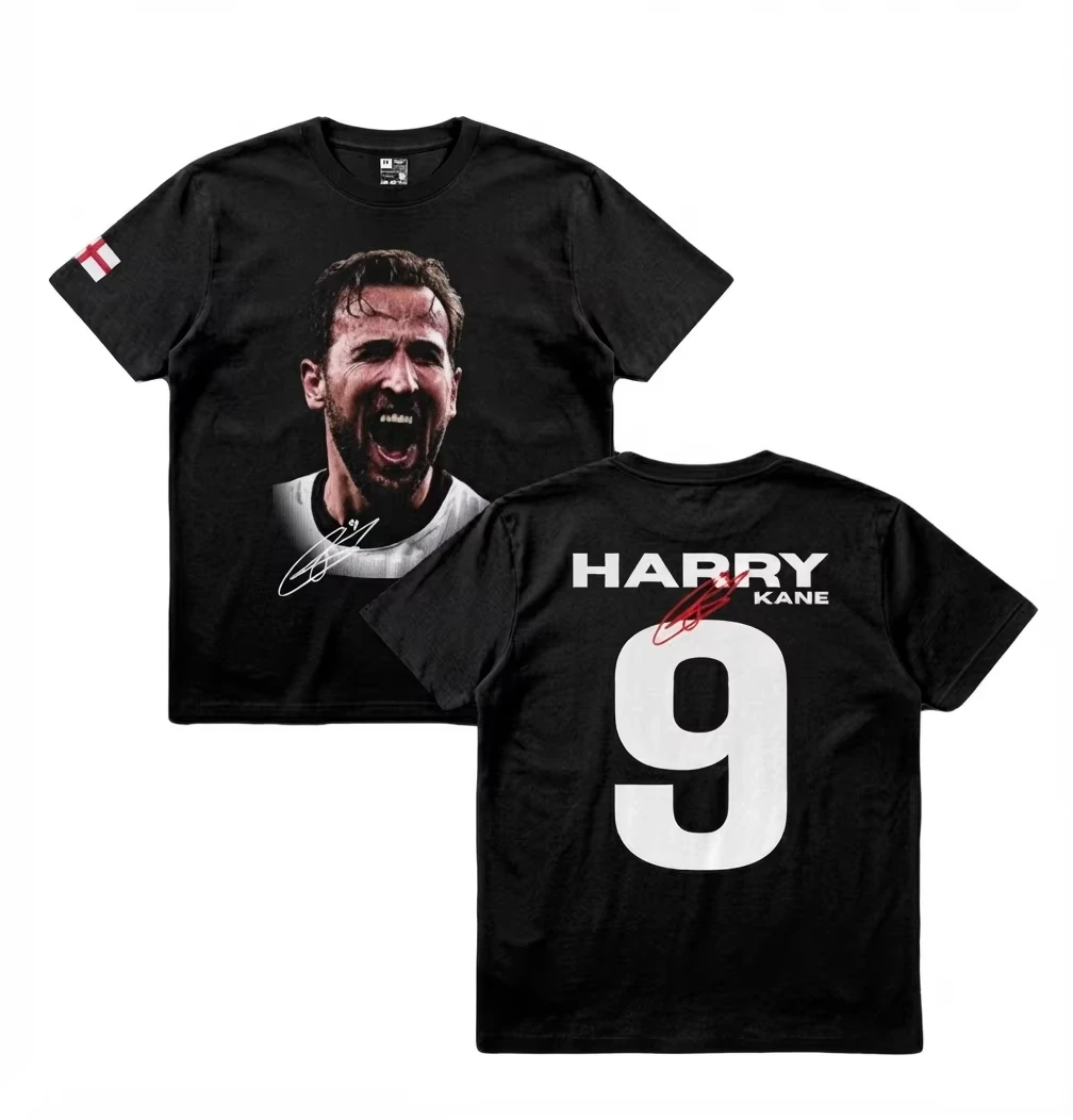 Harry Kane #9 Graphic 2026 England Soccer Summer Tshirt Cotton Unisex Men‘s Women's T-Shirt Y2k Popular Casual O-Neck Tee