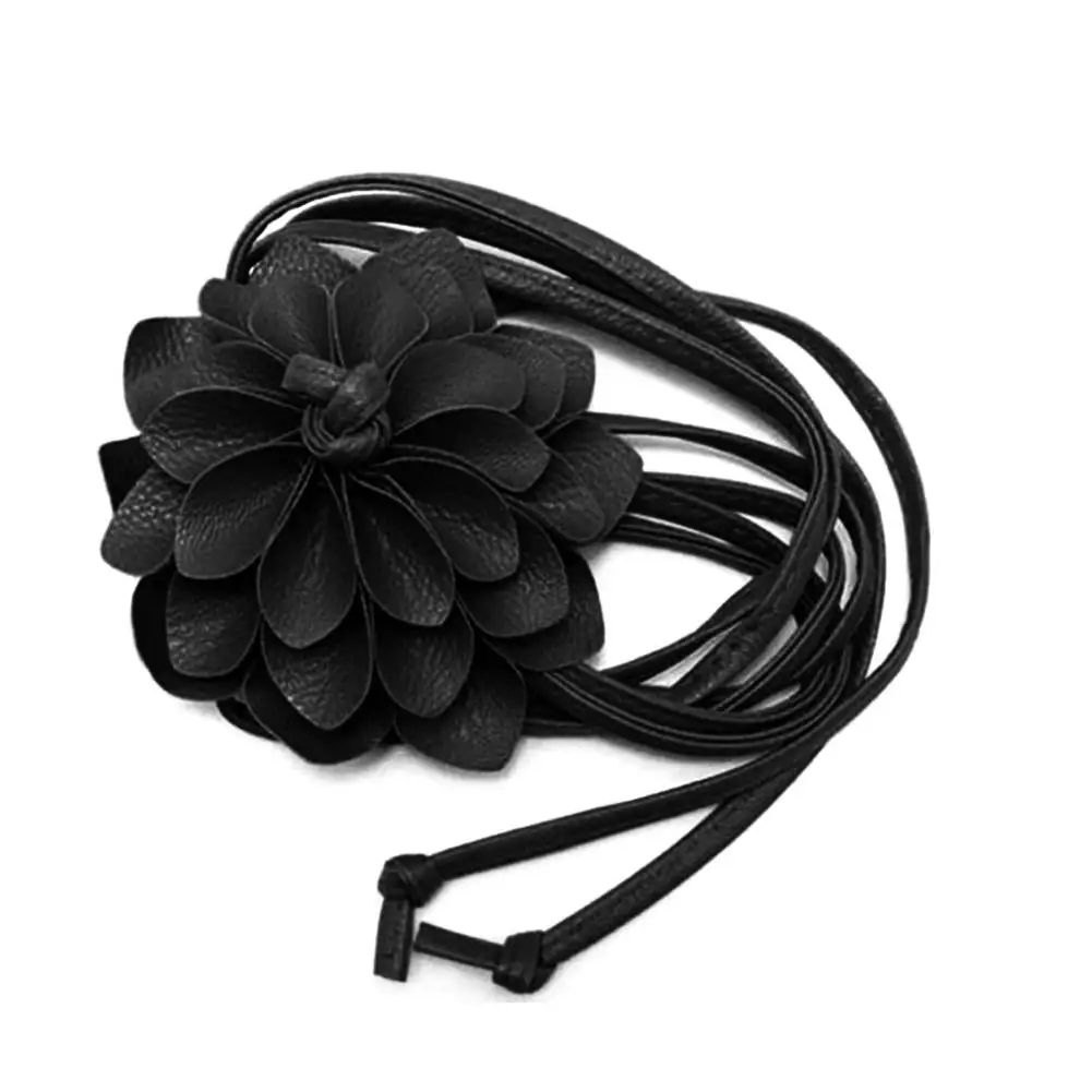 Floral Waist Chain Women Flower Decorative Luxury Rope Belts Woven Waistband Strap Waist Braid Tie Bohemian Belts For Women