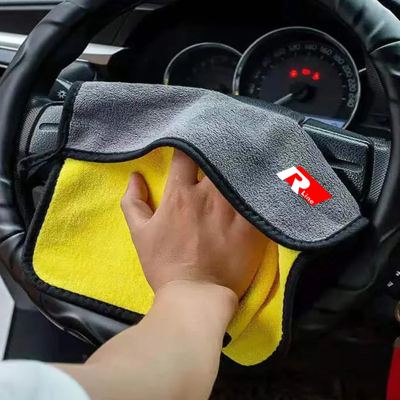 Microfiber Cleaning Cloth Absorbent Car Wash Drying Towel For VW Volkswagen R Ling Golf Sharan Tiguan Polo Passat GTI Golf 4 5 7 view 5