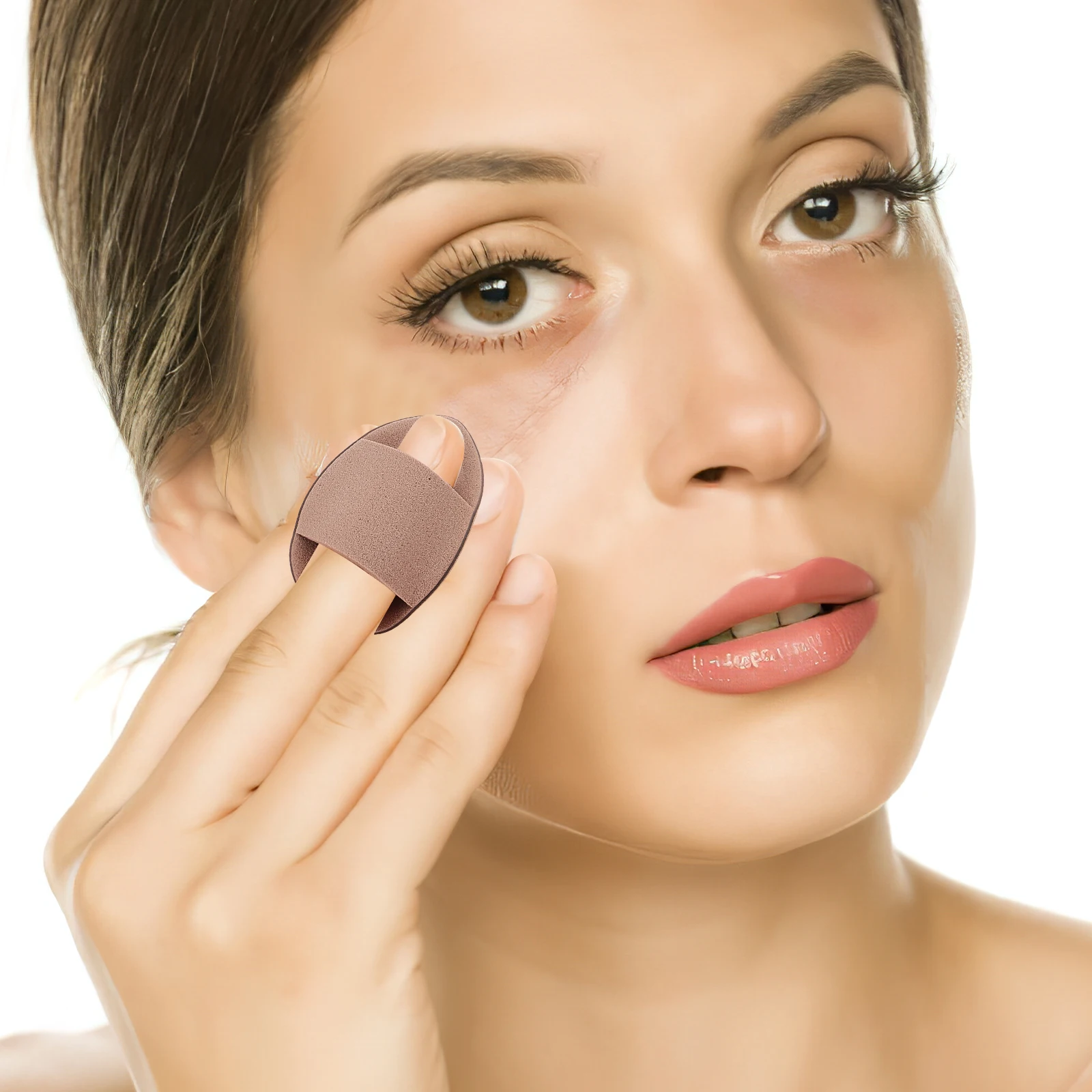 

4pcs Makeup Powder Puff Finger Mini Foundation Cream Cushion Travel Size Triangle Small Face Setting Under Eye